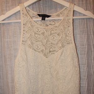 American Eagle White Lace Crop Top